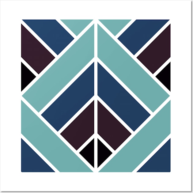 Geometric Pattern: Art Deco Diamond: Midnight Wall Art by Red Wolf